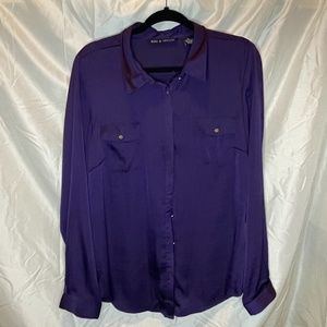 Zac & Rachel XL Purple Silky Shirt